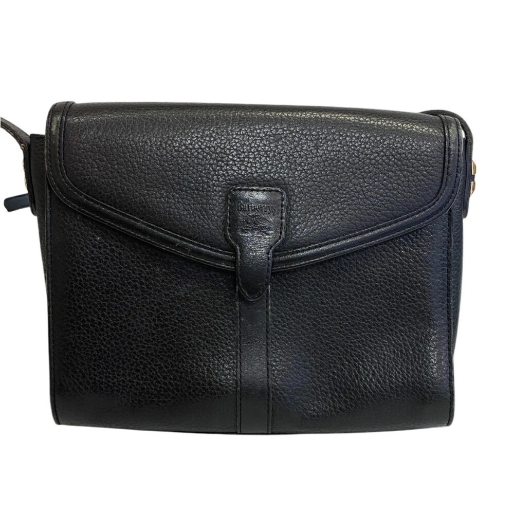Burberry Black Leather Crossbody Bag Unisex - Picture 2 of 10